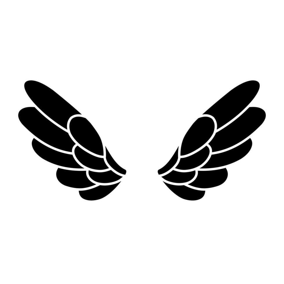 vector angel wings tribal tattoo