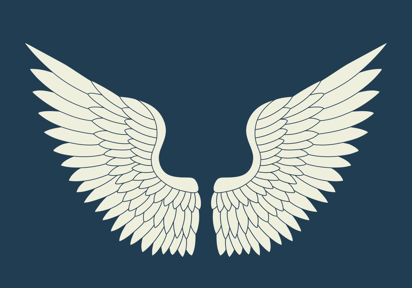 Vector logo icon white angel wings