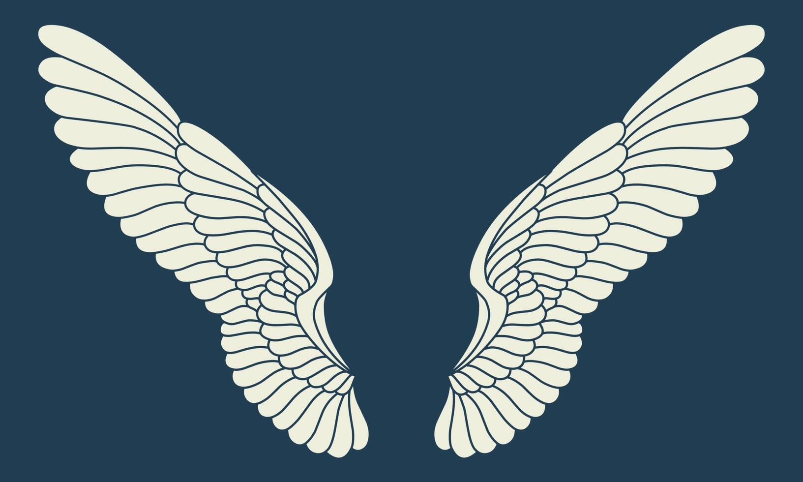 Vector logo icon white angel wings