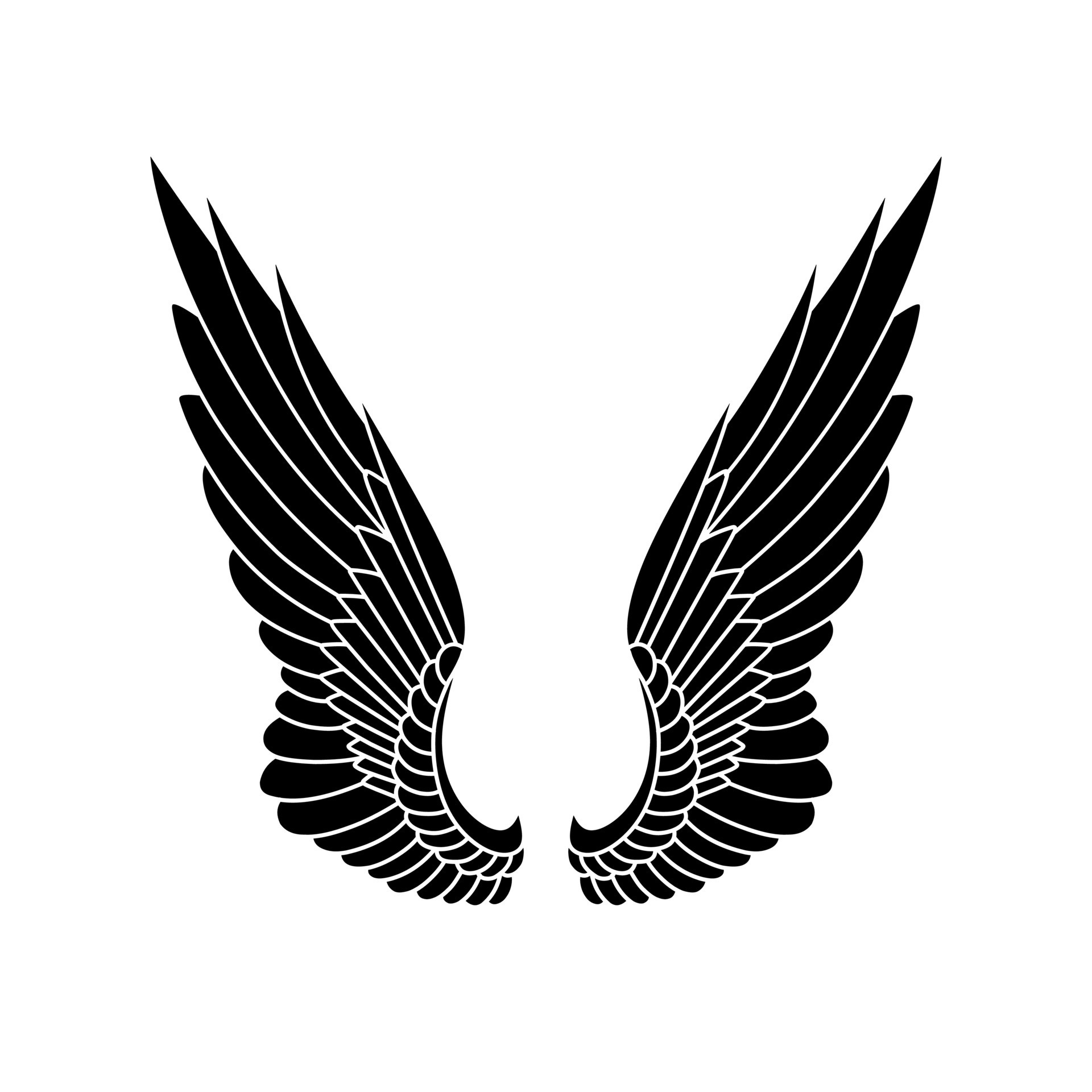 vector angel wings tribal tattoo 24634085 Vector Art at Vecteezy