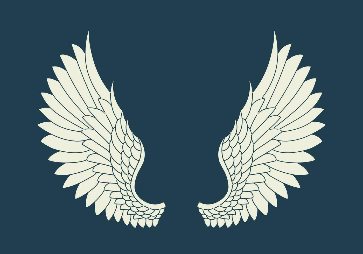 icono del logotipo vectorial alas de ángel blanco vector