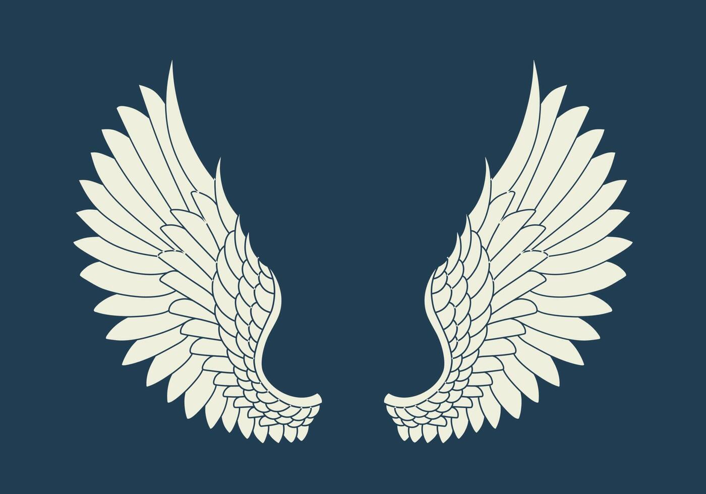Vector logo icon white angel wings