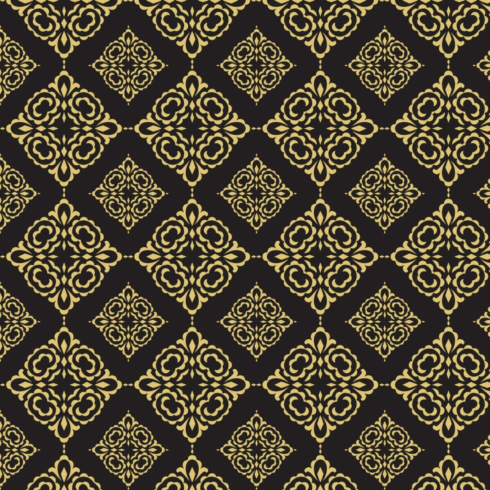 elegant damask style pattern design vector