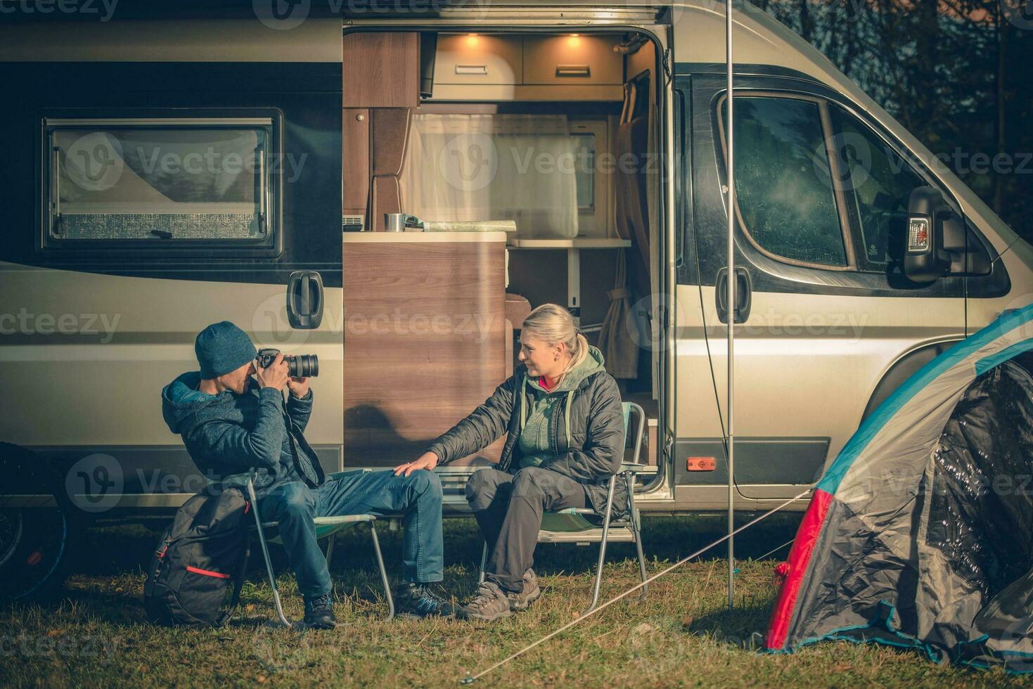 RV Camping Couples Fun photo