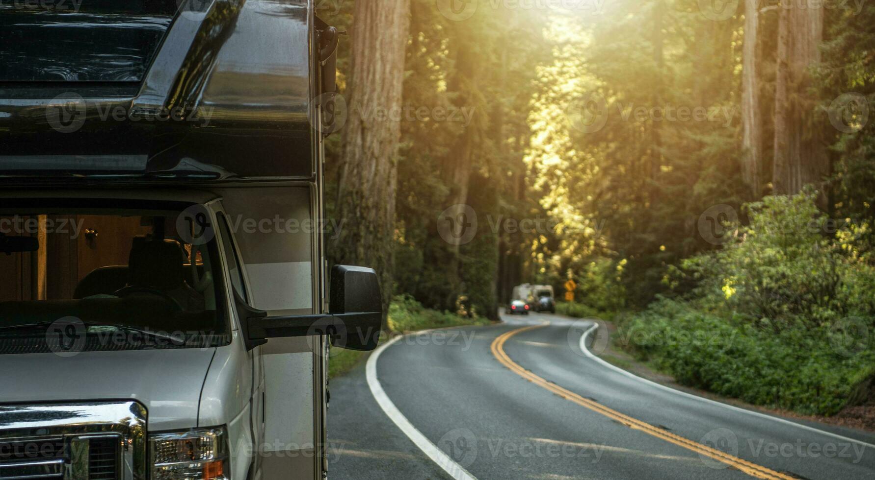 Motorhome on the Scenic 101 California Highway photo