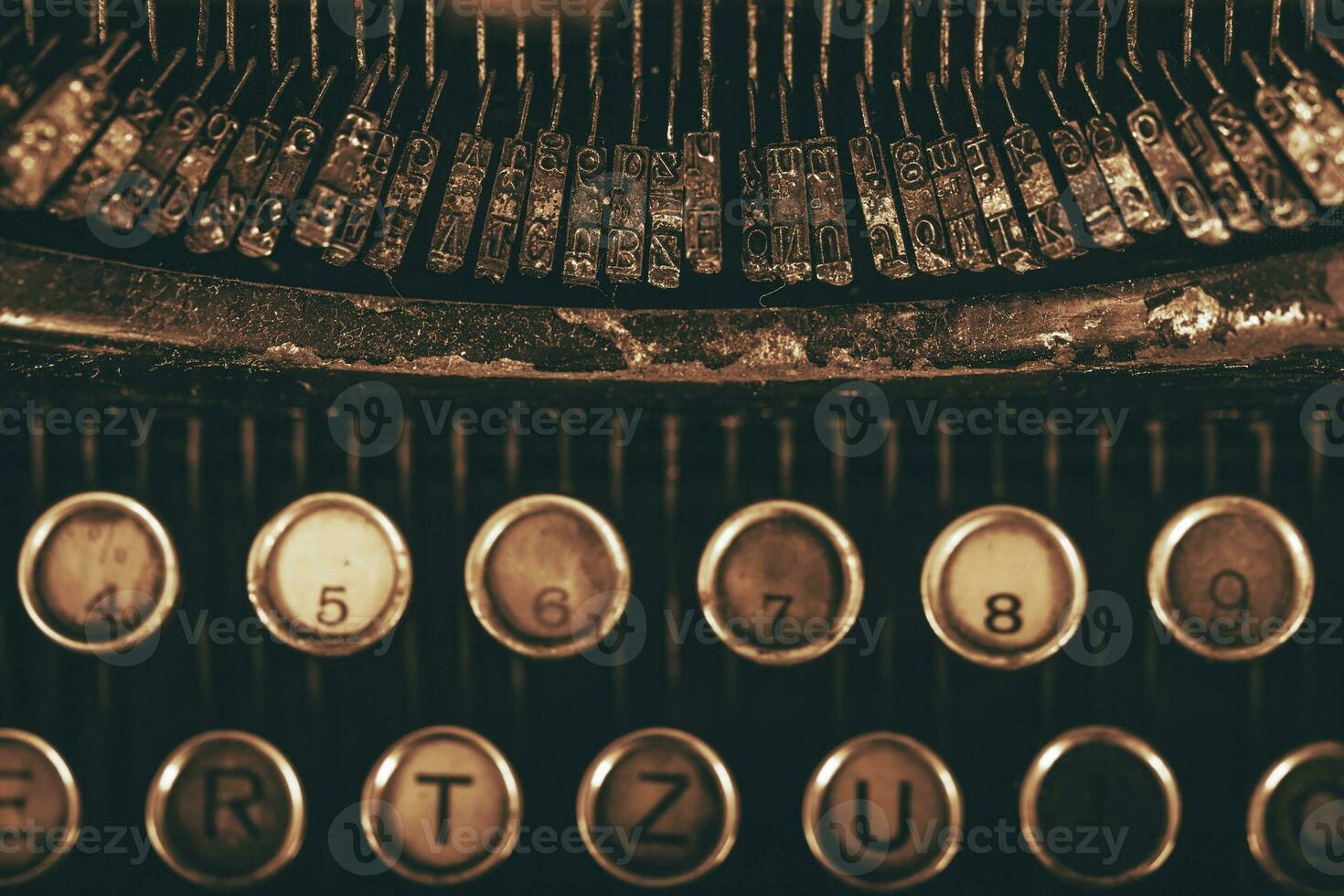 Clásico máquina de escribir tipos foto