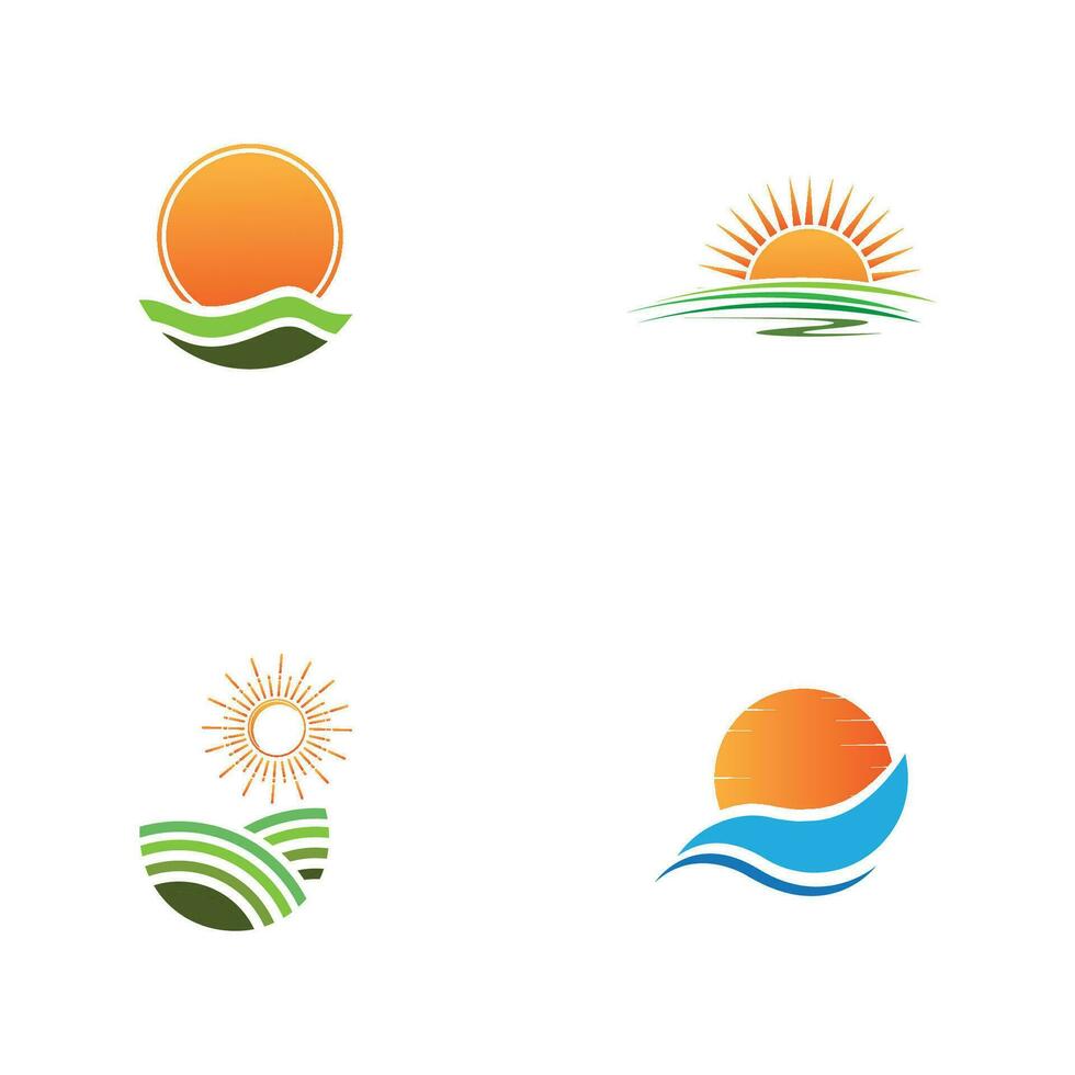 sunrise logo collection vector