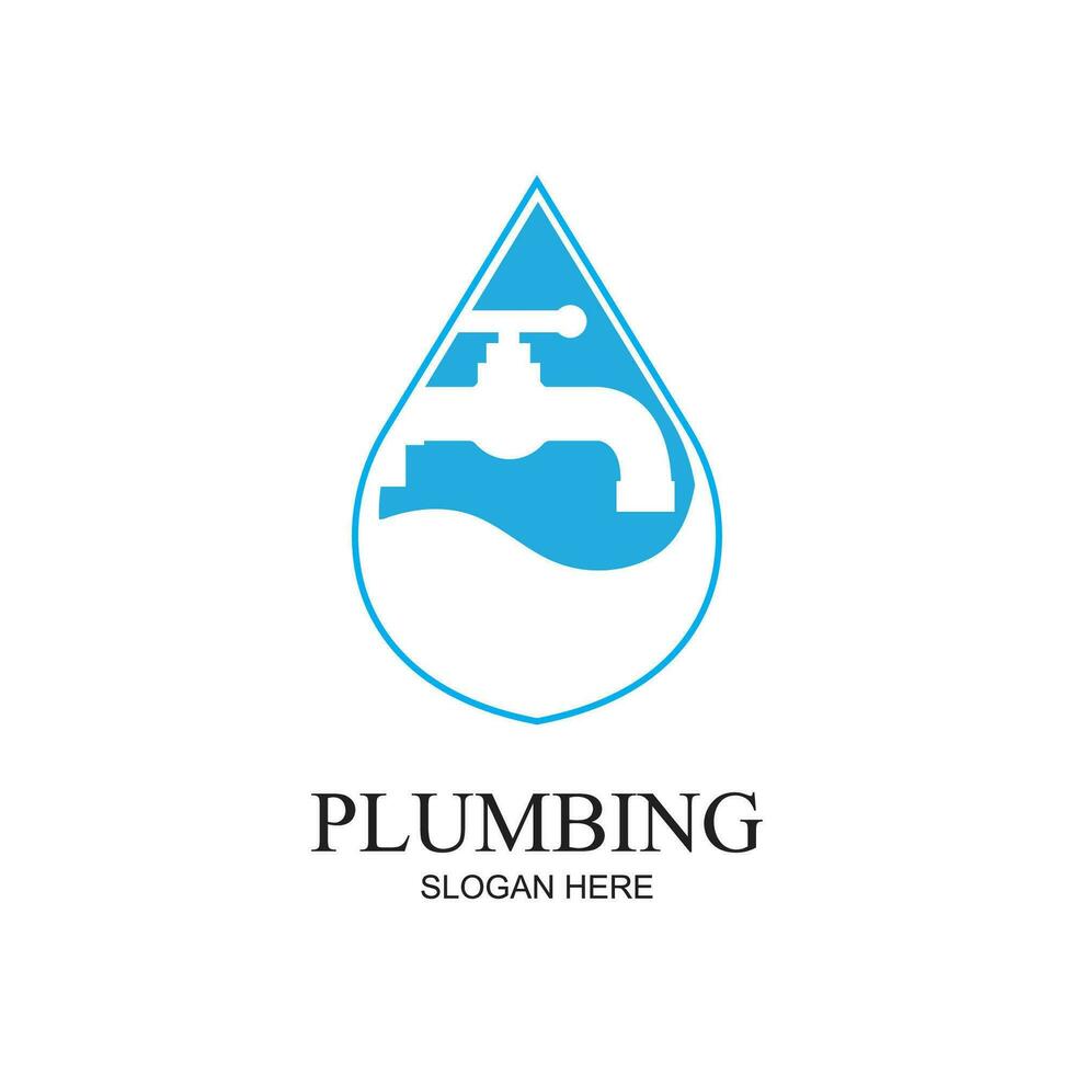 Plumbing service icon logo creative vector illustrattion