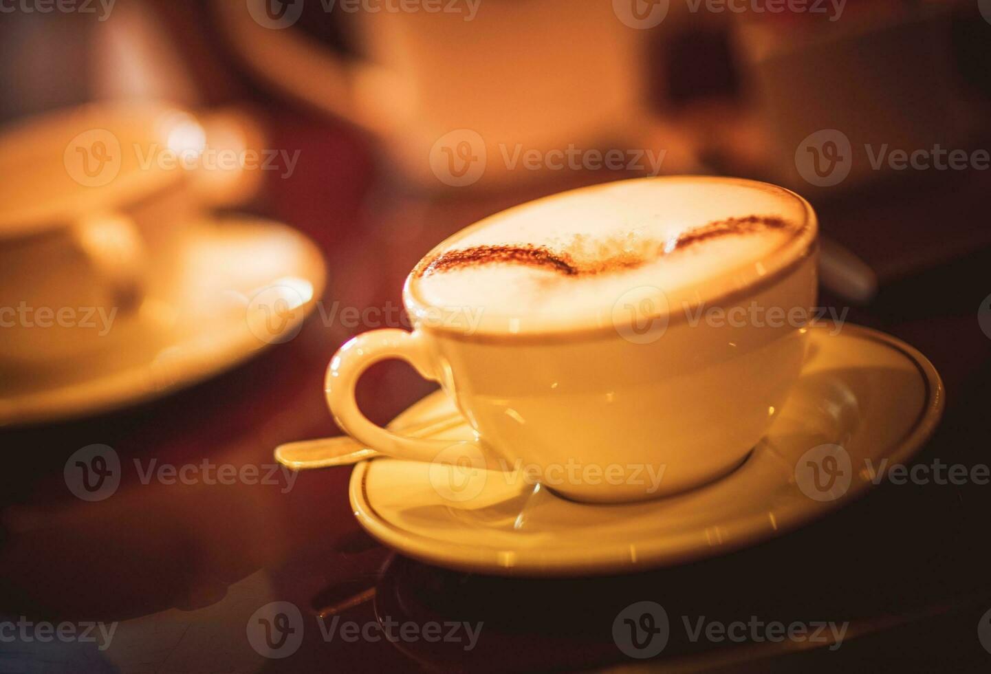 Cup of Fresh Cappuccino photo
