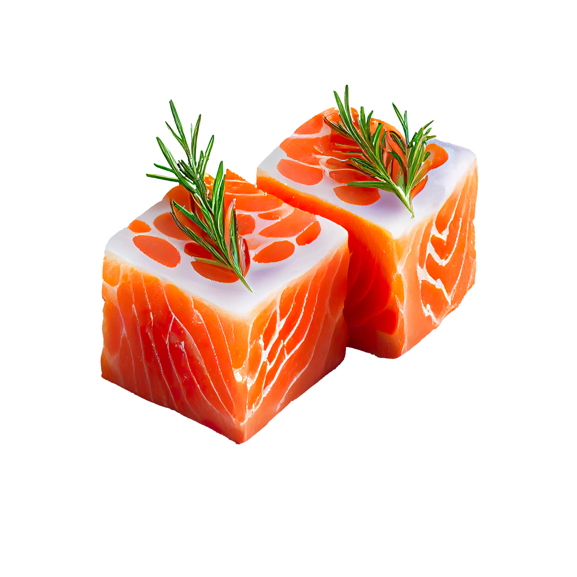 Lachs Scheiben isoliert auf transparent Hintergrund mit Ausschnitt Weg ...