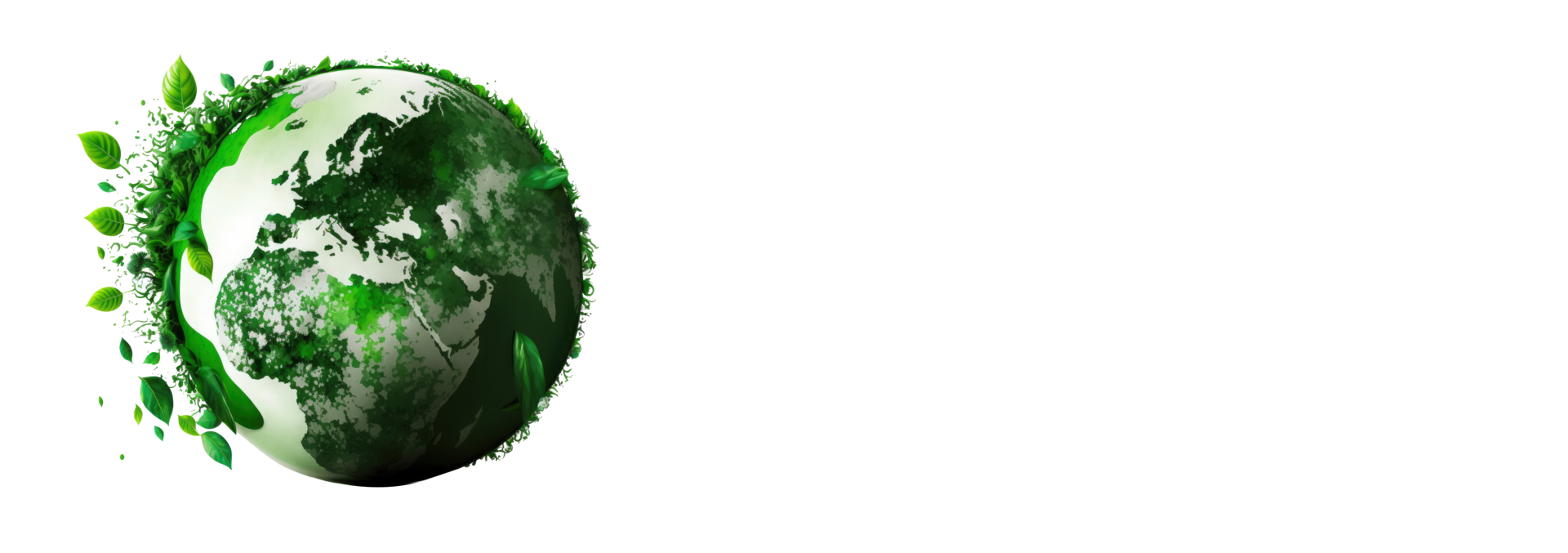 World Earth day concept. Illustration of the green earth on a