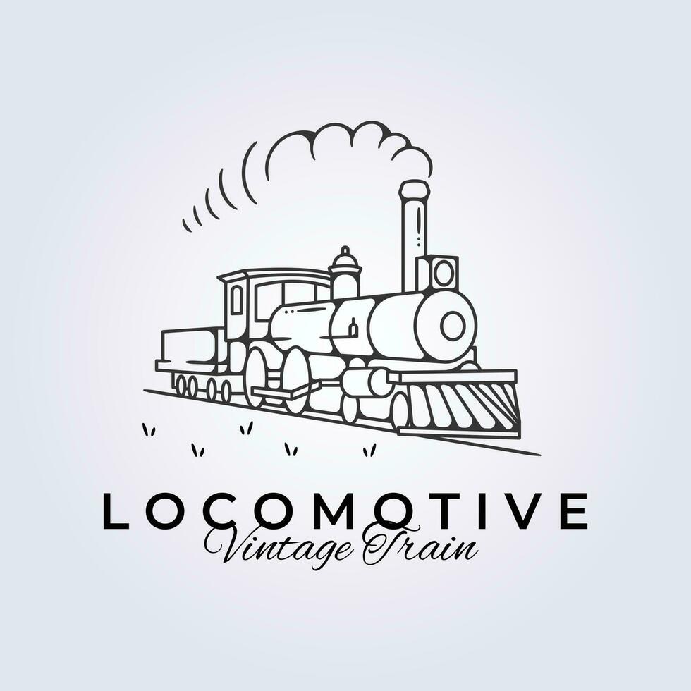 hogwarts express, locomotive vintage train logo vector illustration design