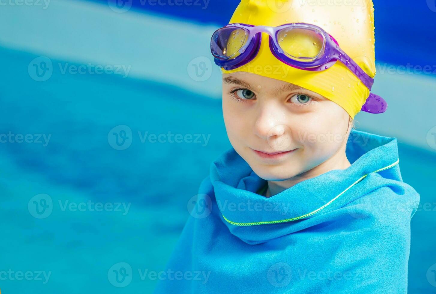 Young Swimmer in Blanket photo