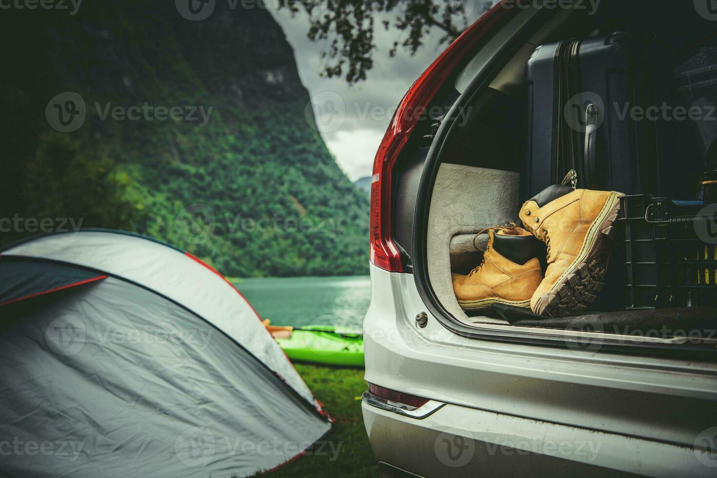 tienda cámping la carretera viaje foto