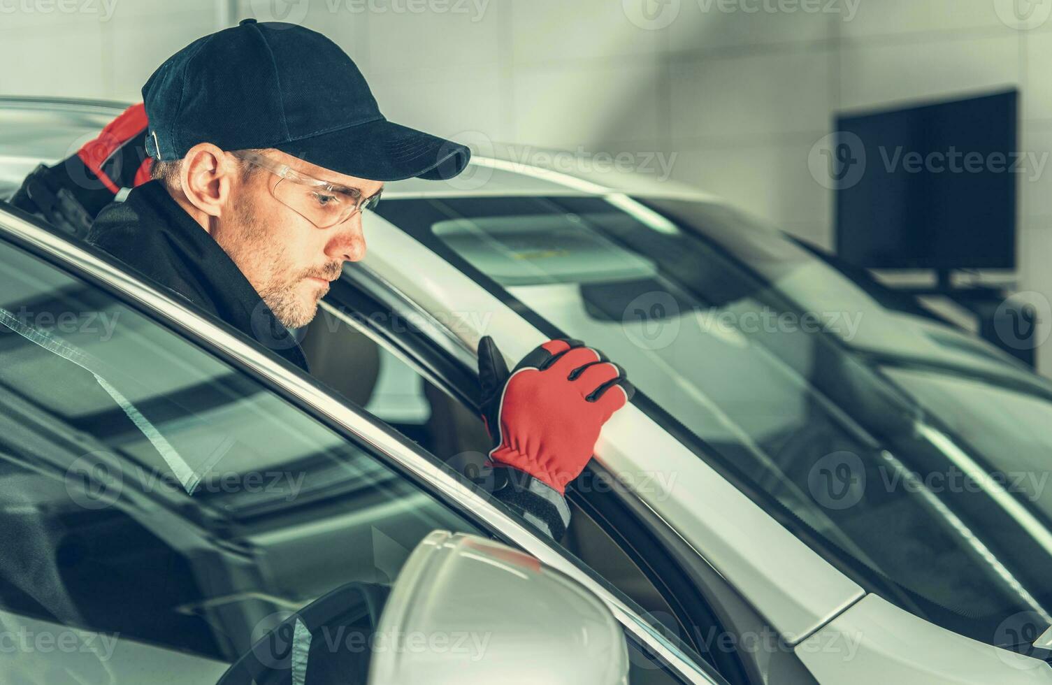 Caucasian Car Mechanic photo