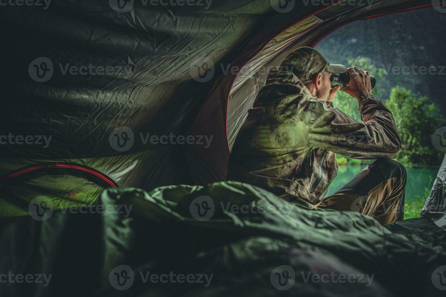 Game Spotting From Tent photo