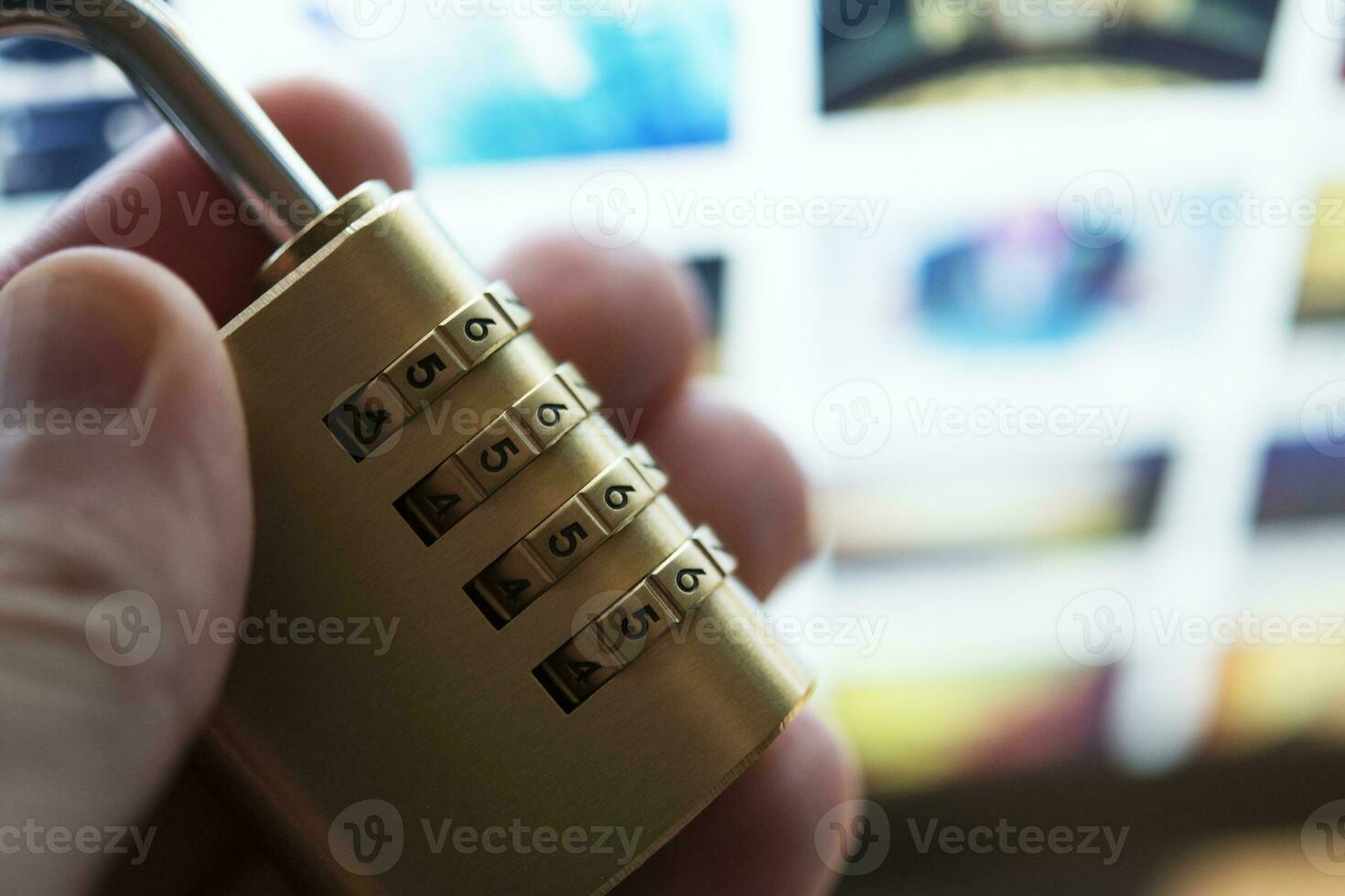 Padlock Passcode Concept photo