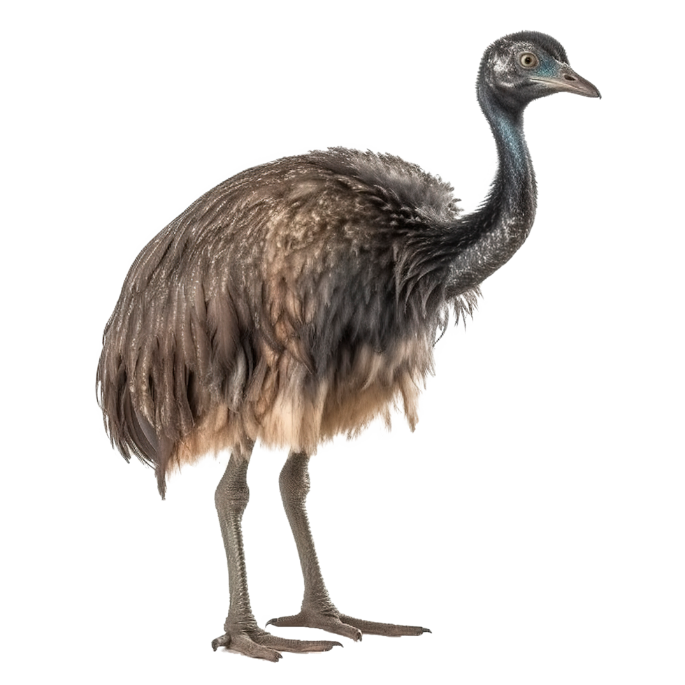 emu isolato su trasparente sfondo, digitale arte, png immagini, isolato su un' trasparente sfondo, generativo ai