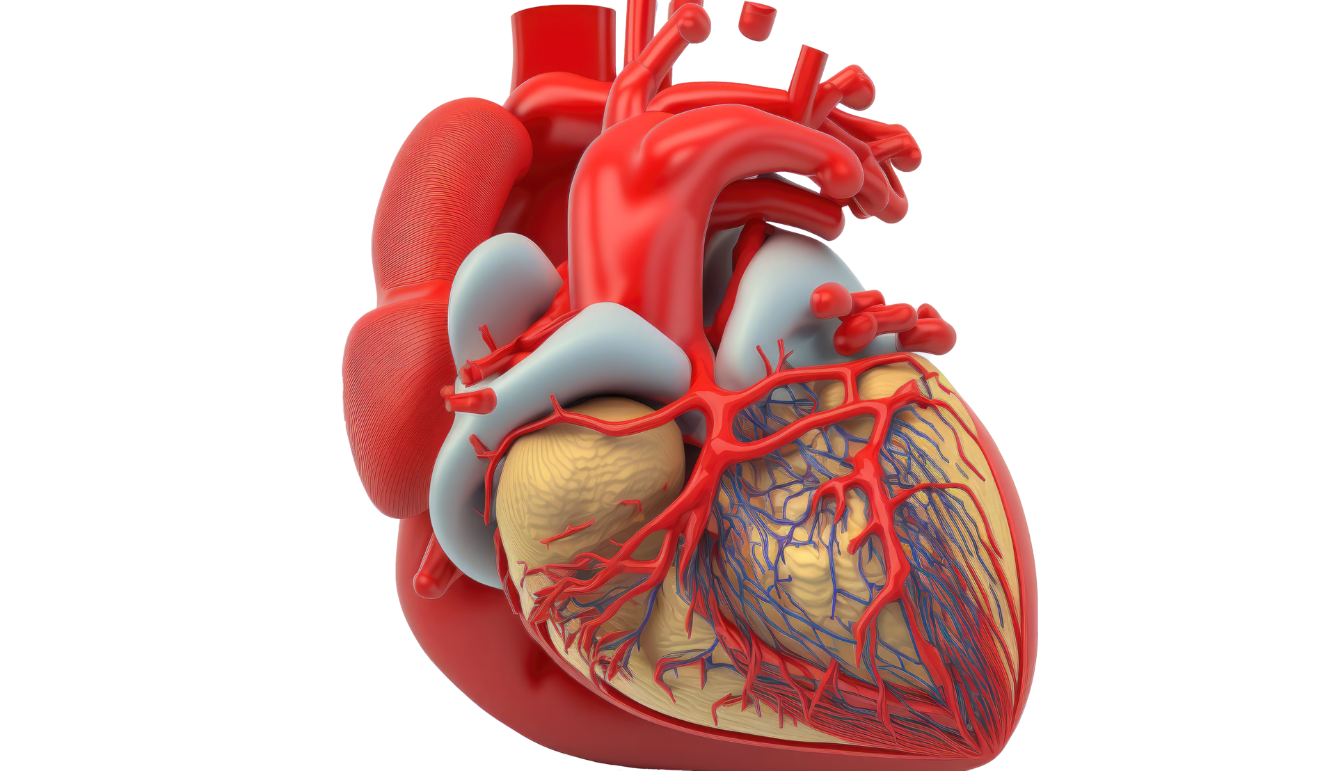 Human Heart, Internal Organ, Heart Shape, Human Heart isolated on