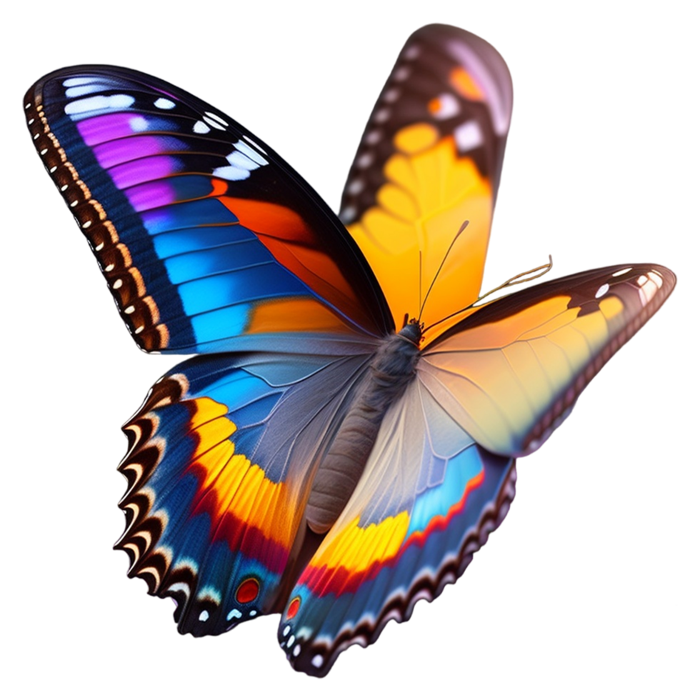 digital render of a monarch butterfly png