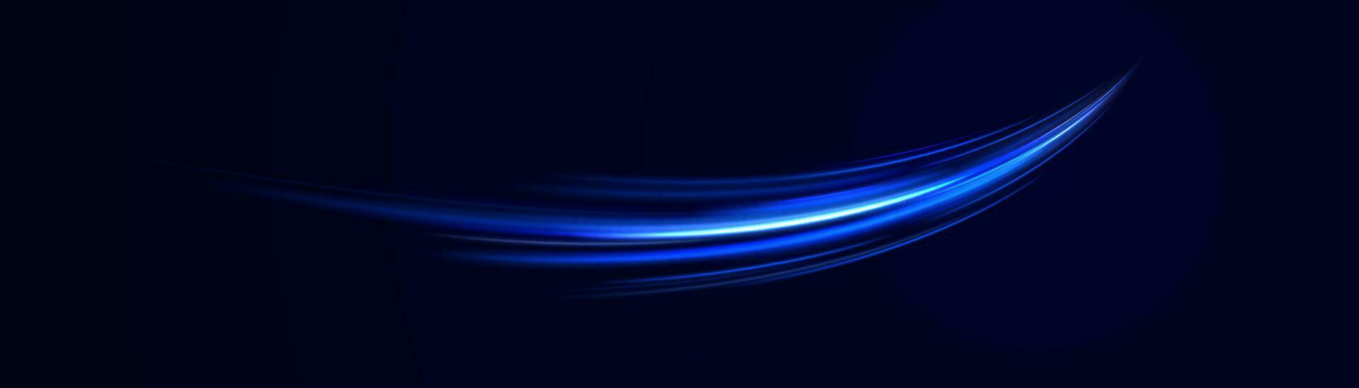 Light trail wave, fire path trace line, car lights, optic fiber and incandescence curve twirl png. road car headlights. Luminous white lines of speed. Light glowing effect. blue abstract motion lines. vector