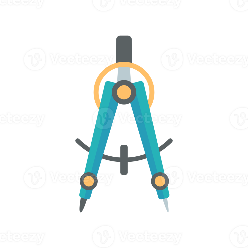 compass circle school supplies for children to create a circle picture