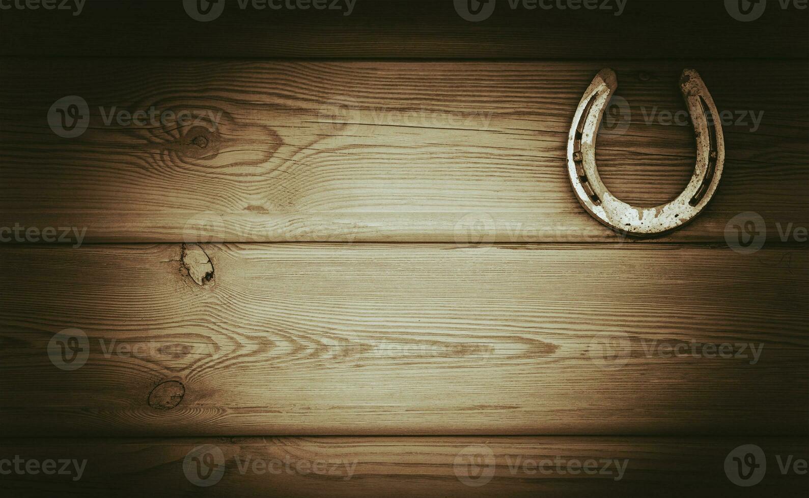 Equestrian Industry Lucky Horseshoe Wooden Photo Background