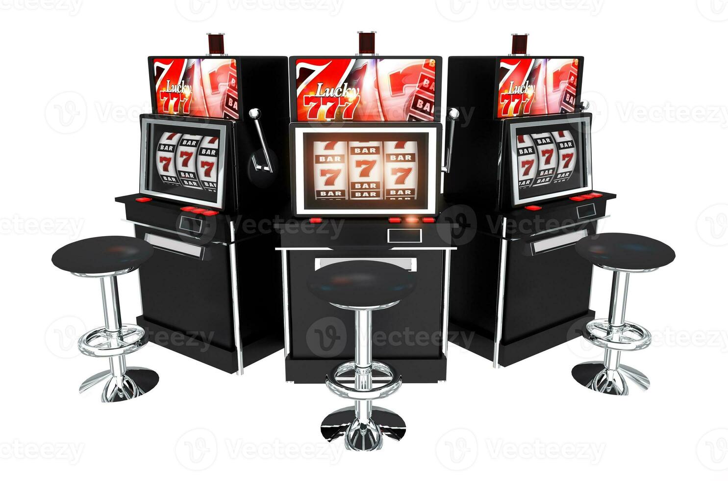 Isolated Slot Machines photo