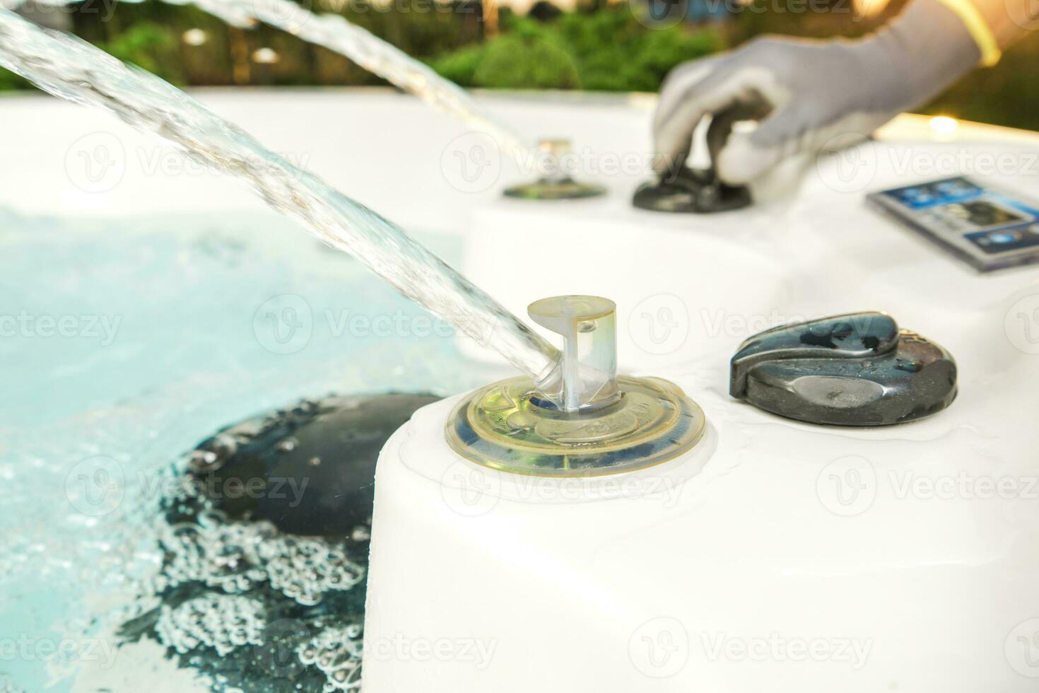 Worker Testing Garden Water SPA Features photo