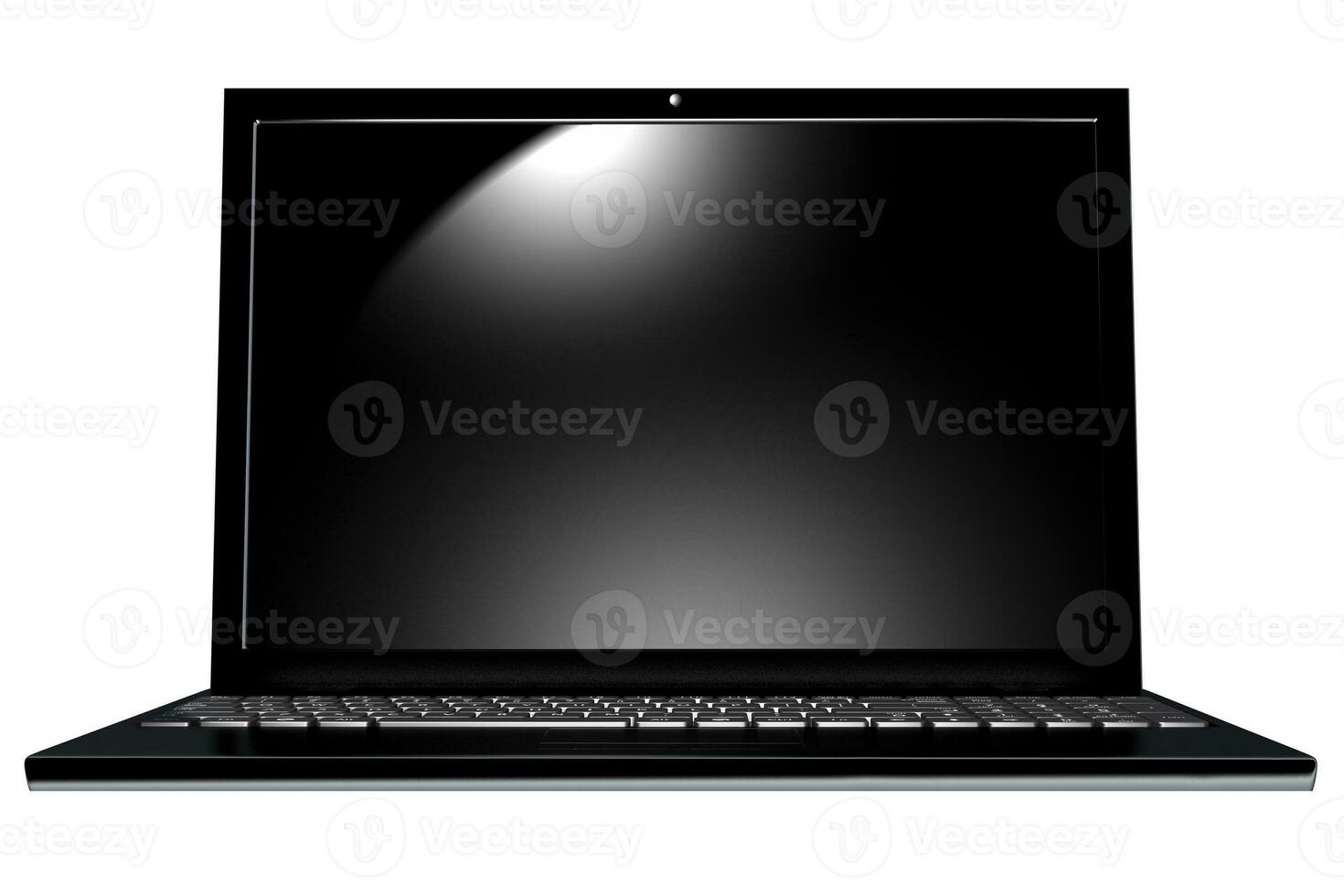 Dark Laptop Computer 3D Illustration photo