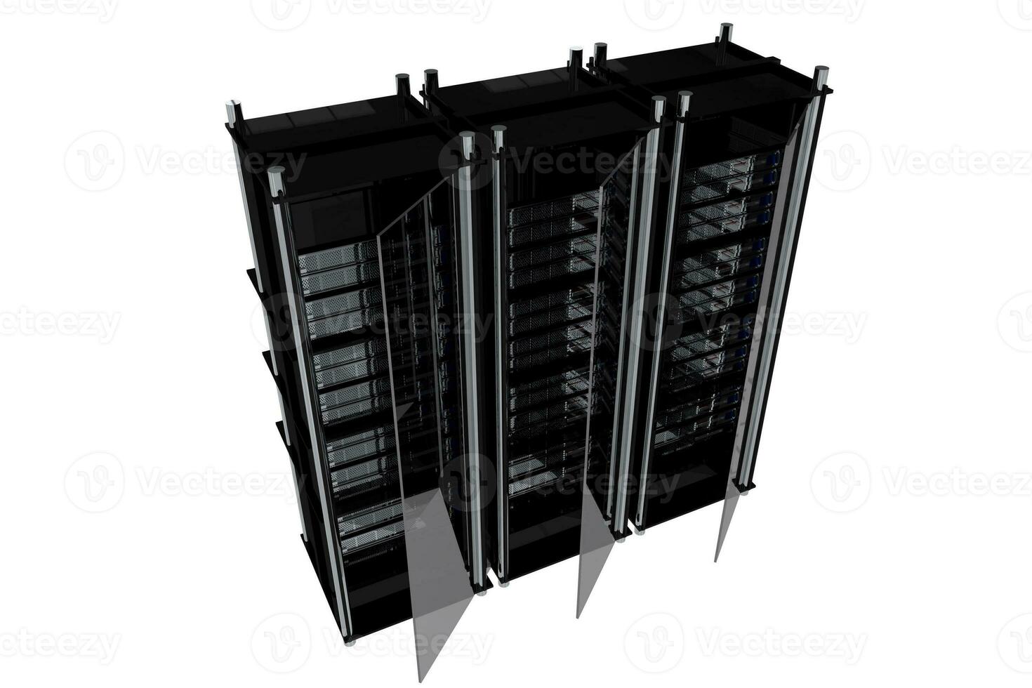 Server on white background photo