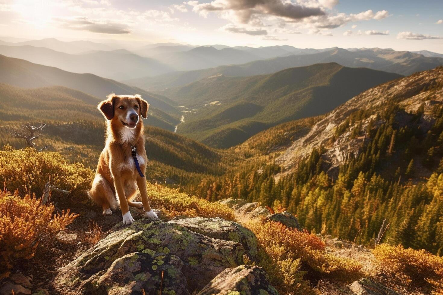 perro en real vida, contento momento con mascota ai generativo foto