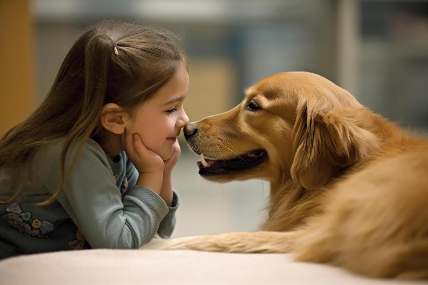 dog in real life, happy moment with pet photo