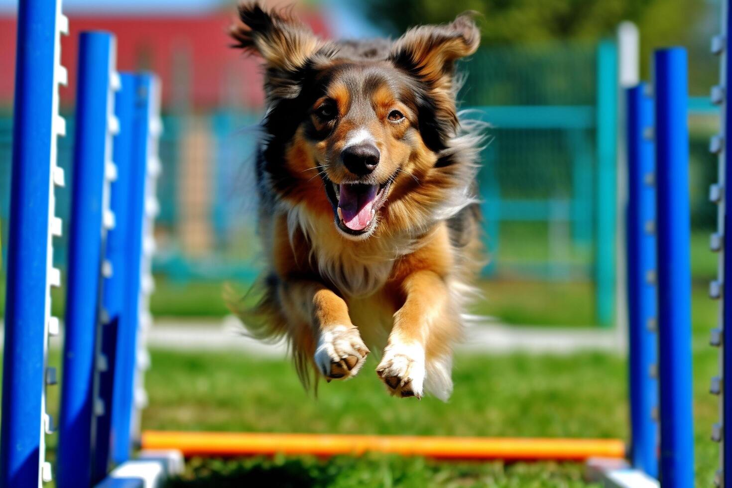 perro en real vida, contento momento con mascota ai generativo foto