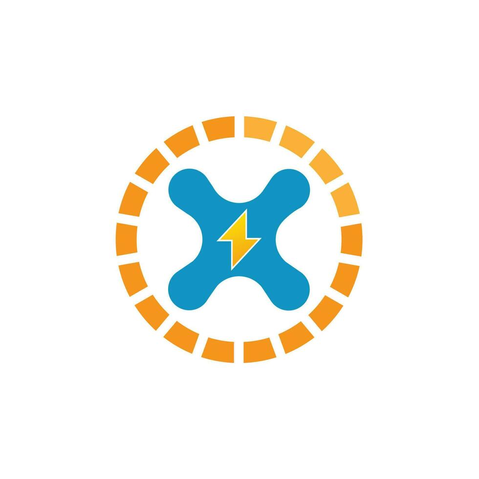 drone logo fly design technology vector