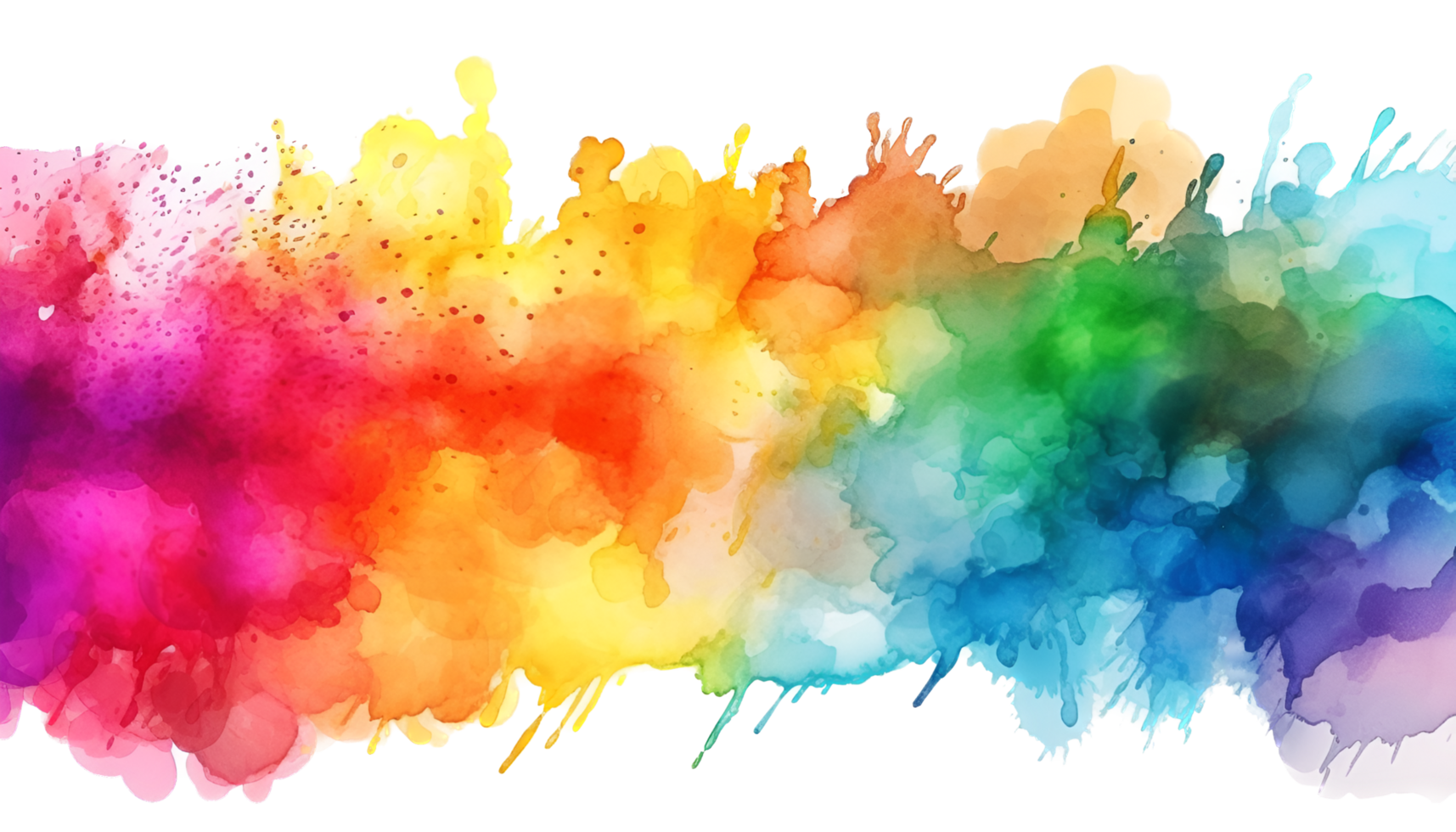 Rainbow Watercolor Texture Splash Background Element png