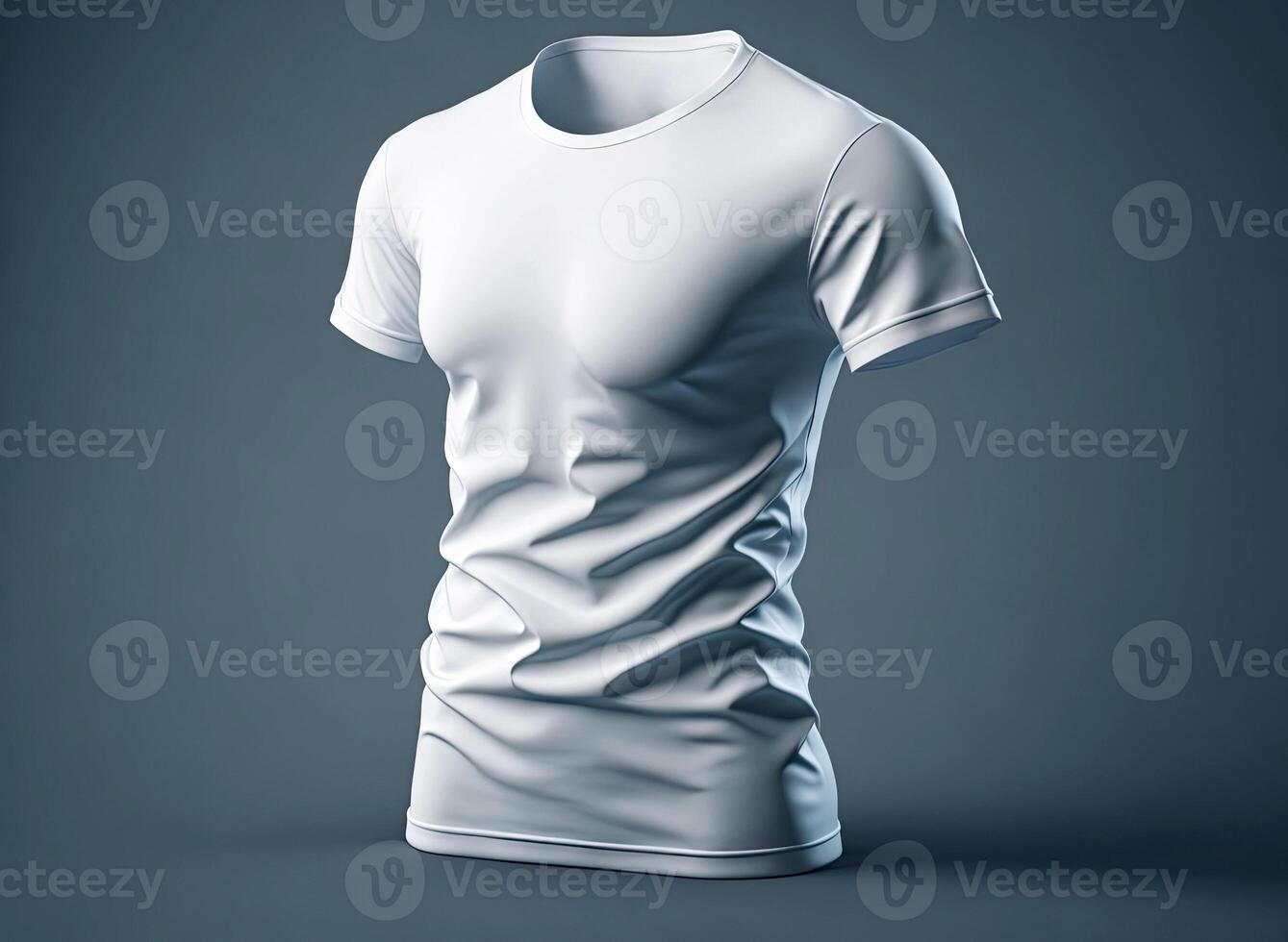 casual men's t-shirt of white color. photo