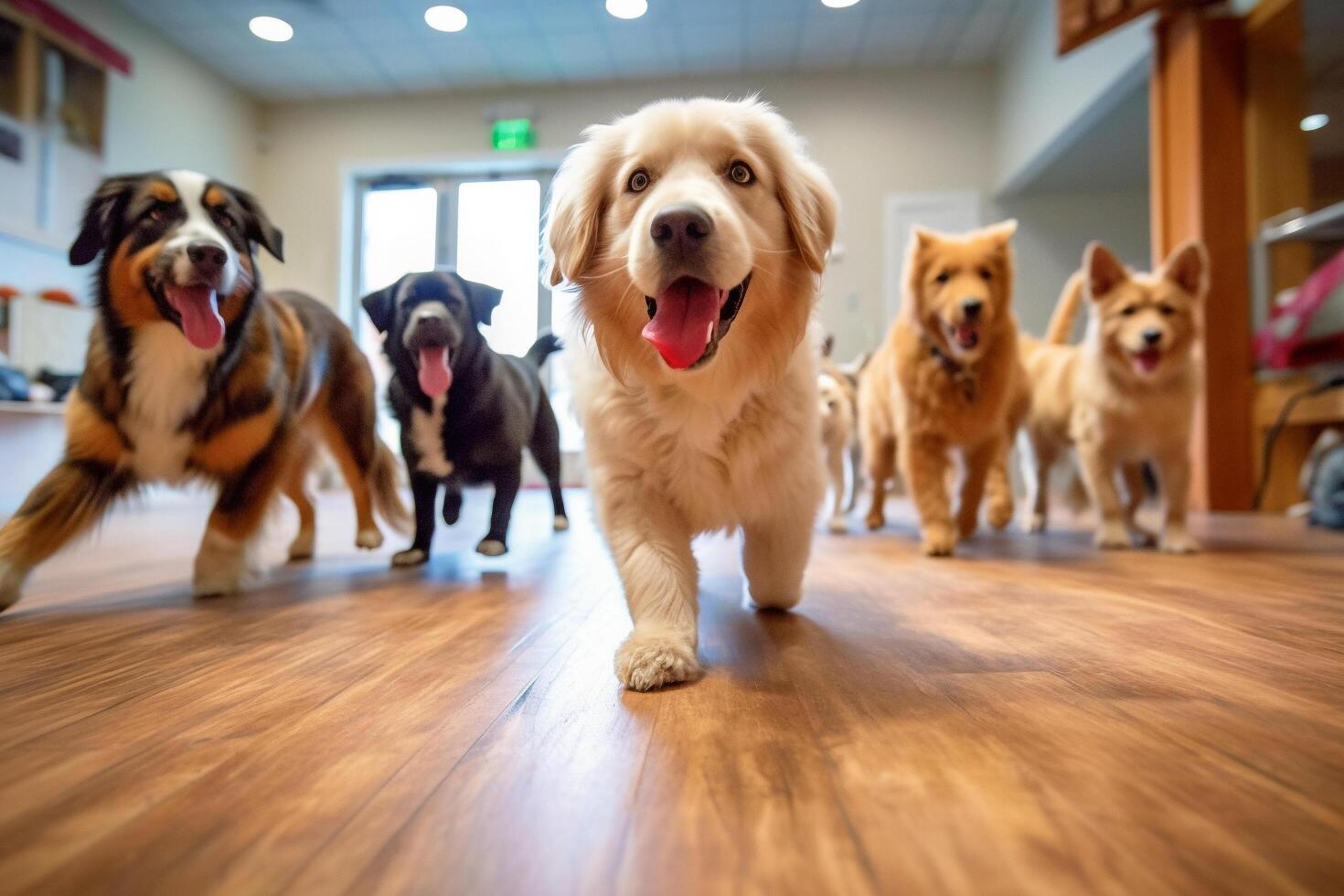 dog in real life, happy moment with pet photo