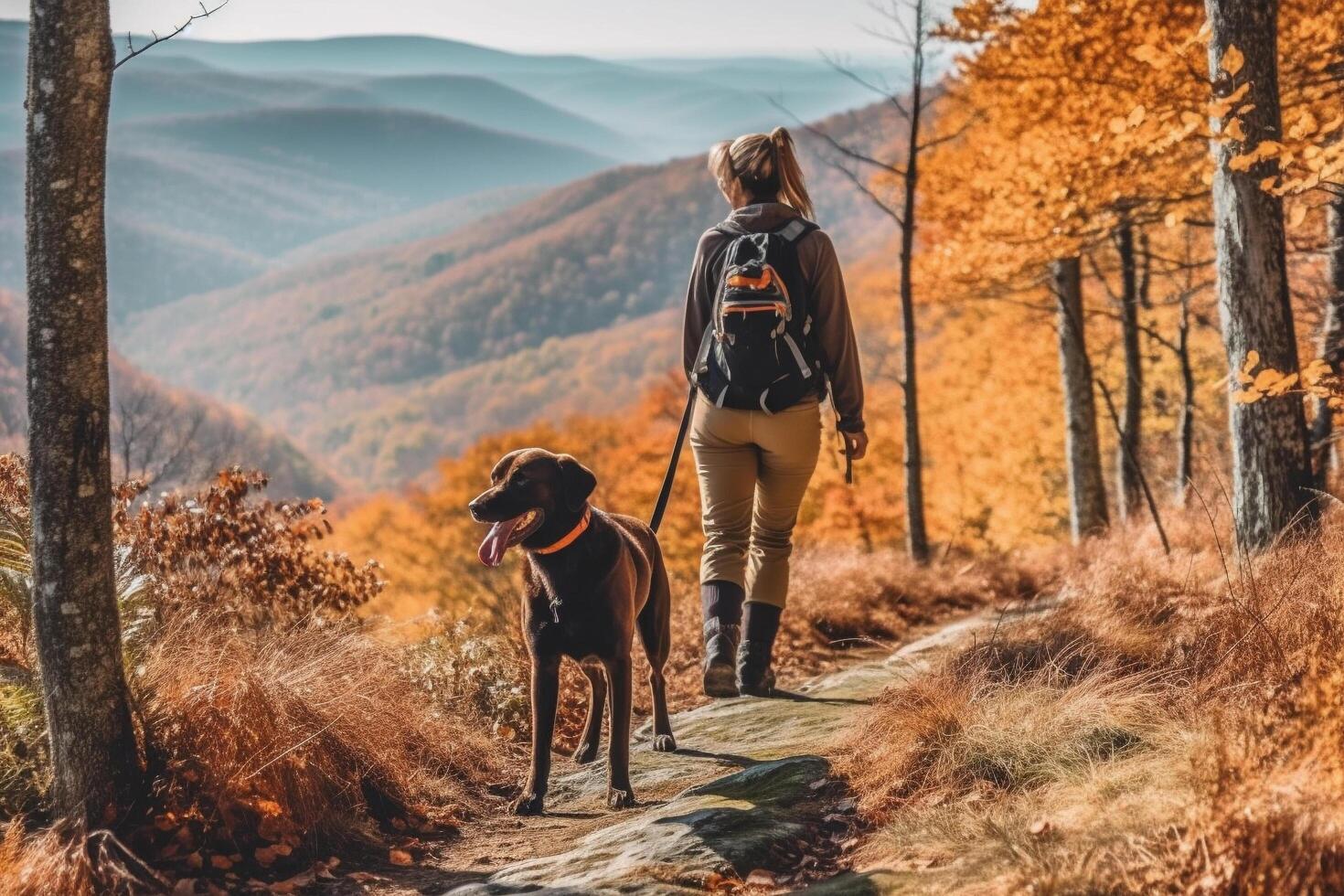 dog in real life, happy moment with pet photo