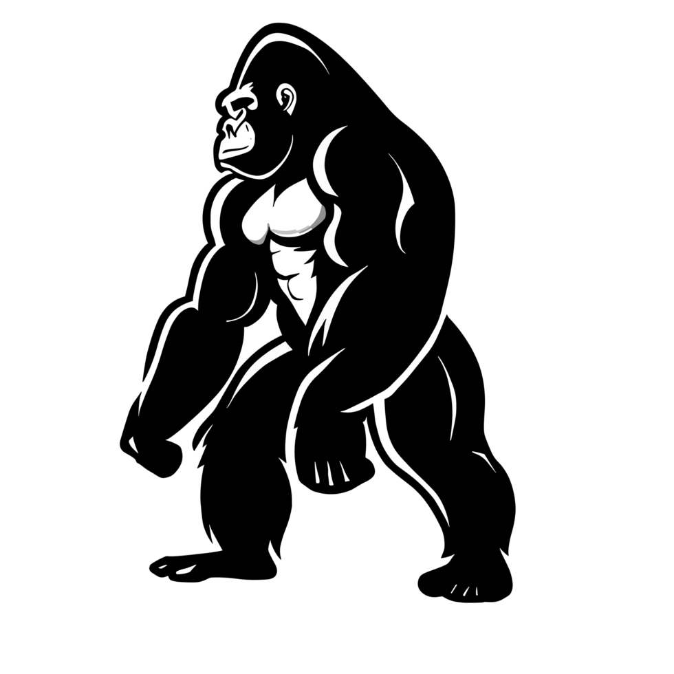 chimpanzé silhouette collection de chimpanzés pour ouvrages d'art composition png