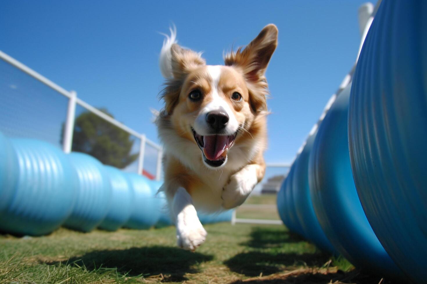 dog in real life, happy moment with pet photo