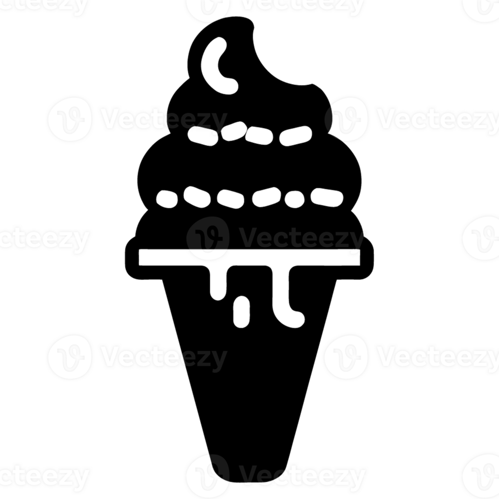 ghiaccio crema icona, dolce e allettante simbolo di prelibatezza, icona gelato notizia in anticipo Prodotto png