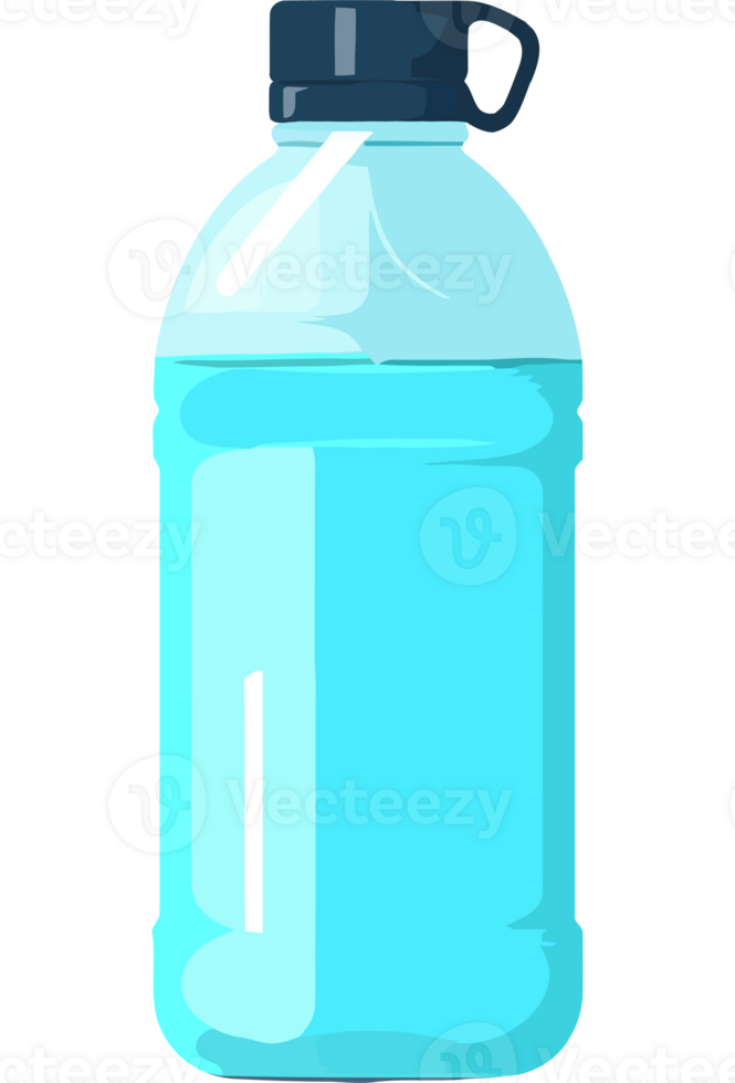 iconisch blauw water fles symbool van versheid icoon geïsoleerd png