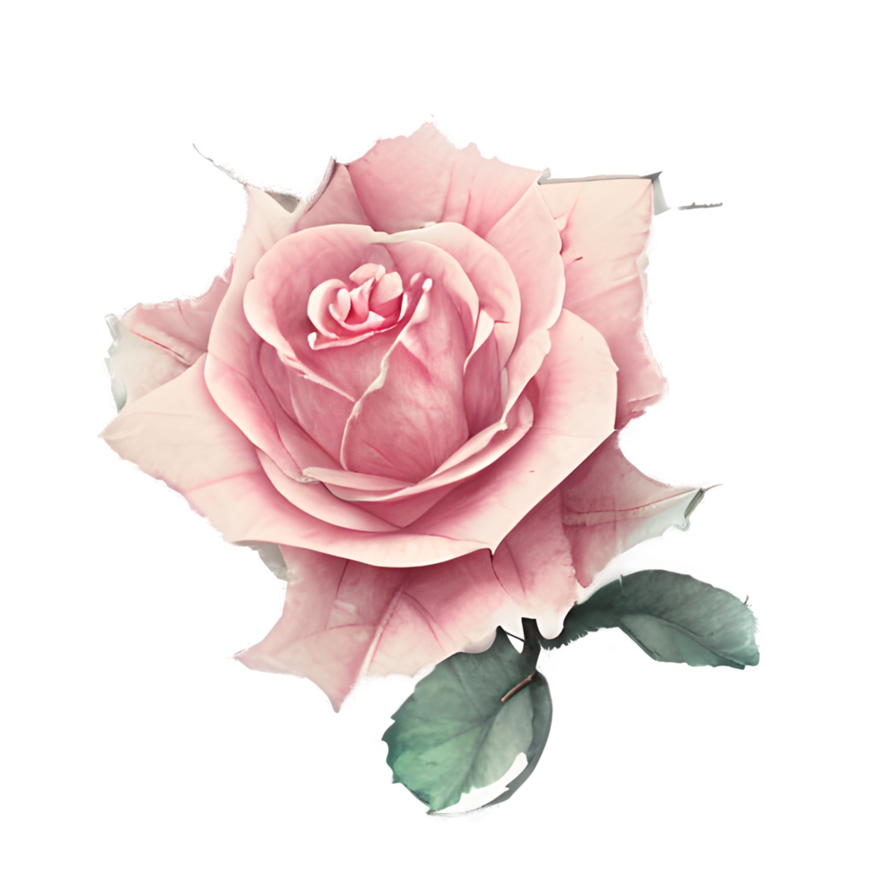 Aquarell Jahrgang Rose Blumen- generiert ai png