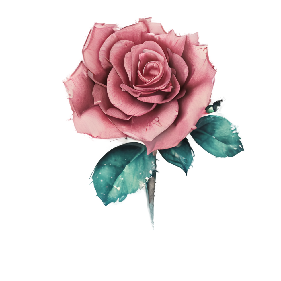 acuarela Clásico Rosa floral generado ai png