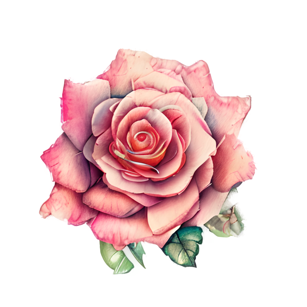 acuarela Clásico Rosa floral generado ai png