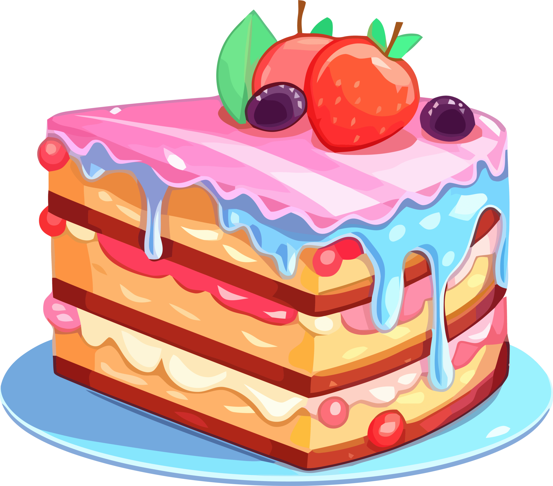 Pastel Cake Slice, Happy Birthday Celebration element 24639106 PNG