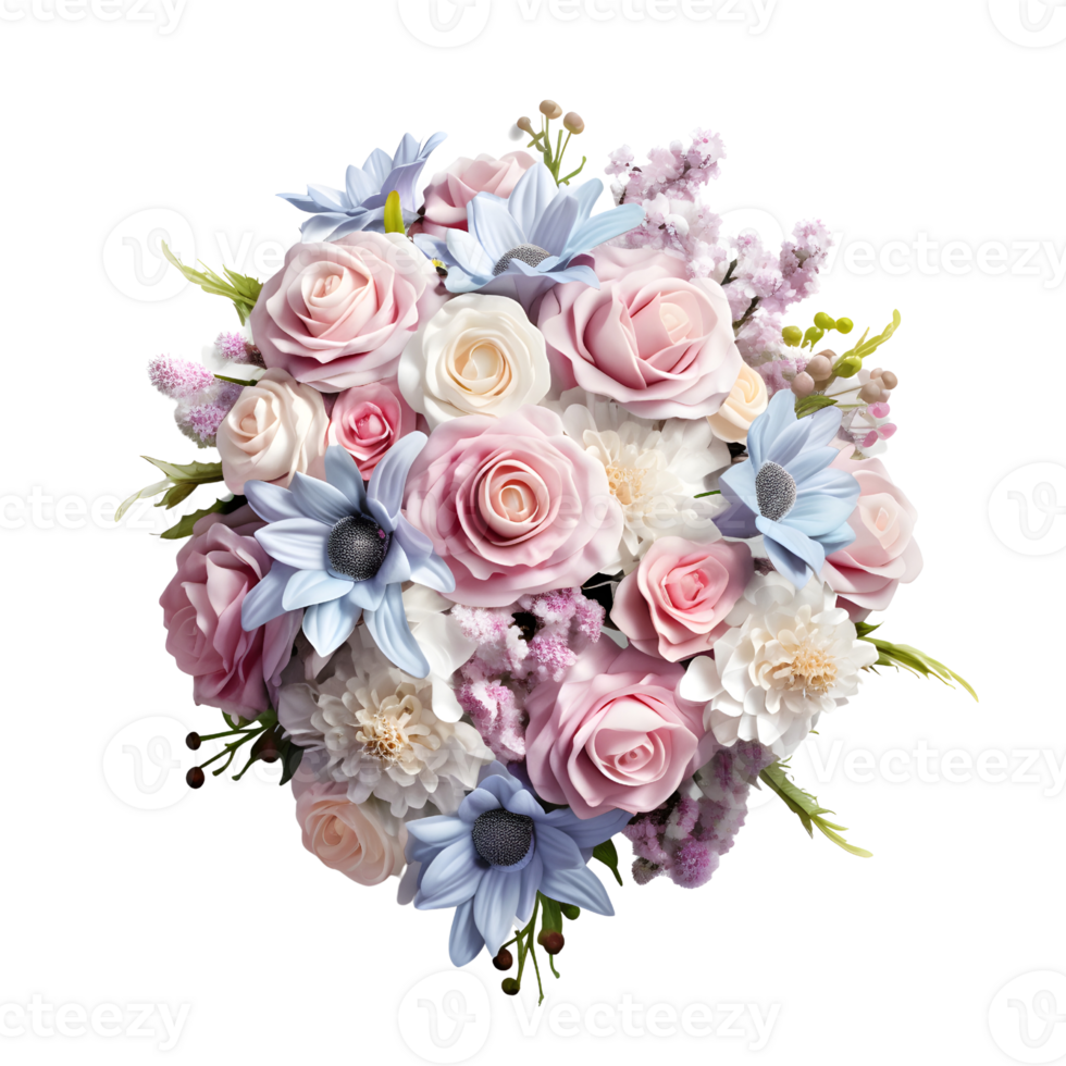 Pastel flowers bouquet for a wedding or celebration, generated 24639153 PNG