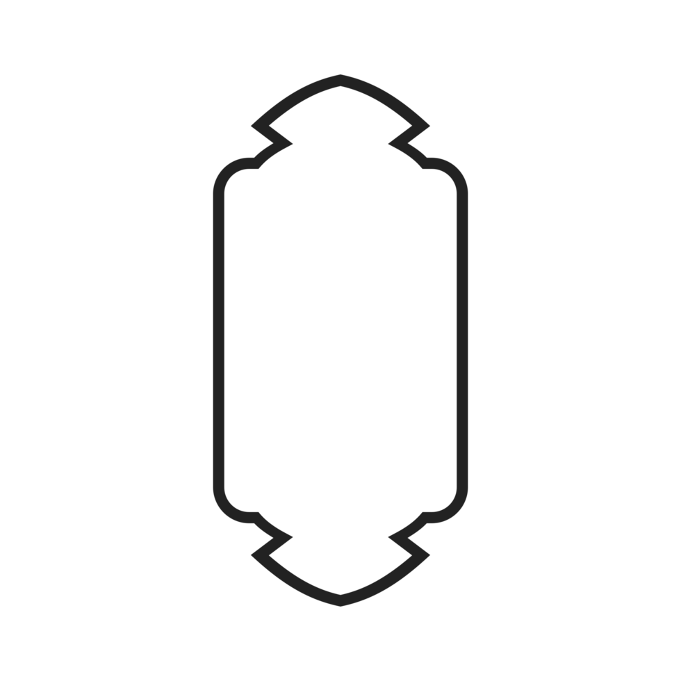 Black Outline Islamic Frame Symbol png