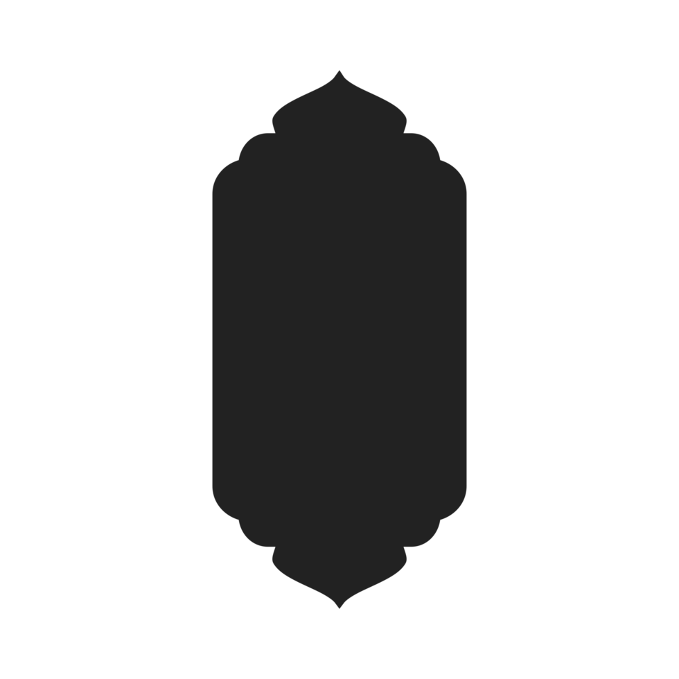 Islamic Frame Shape Badge png